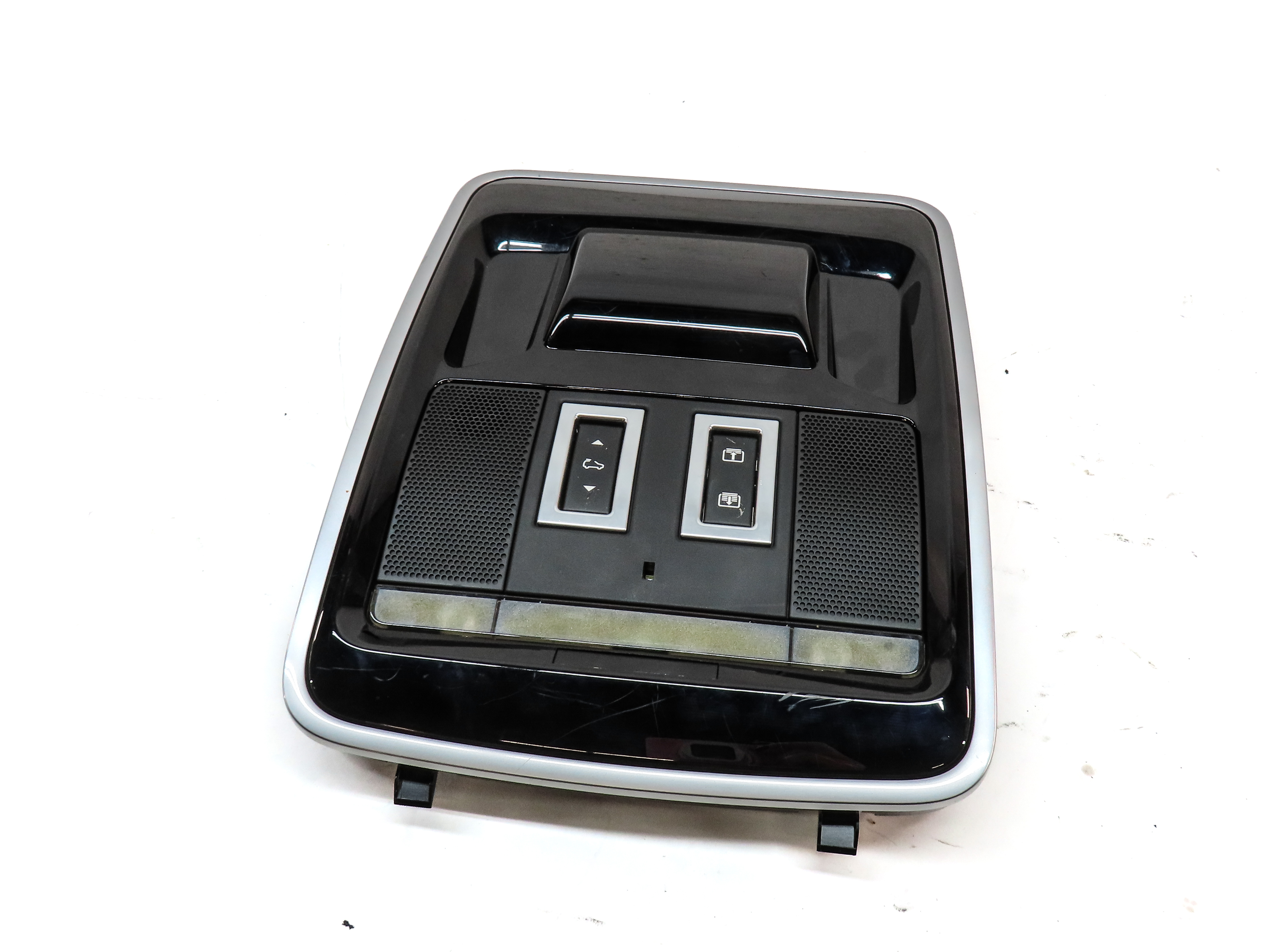 2014 LAND RANGE ROVER (L405) FRONT OVERHEAD DOME LIGHT LAMP w/ SWITCHES (BLACK) — exact item pictured